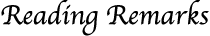 Reading_Remarks